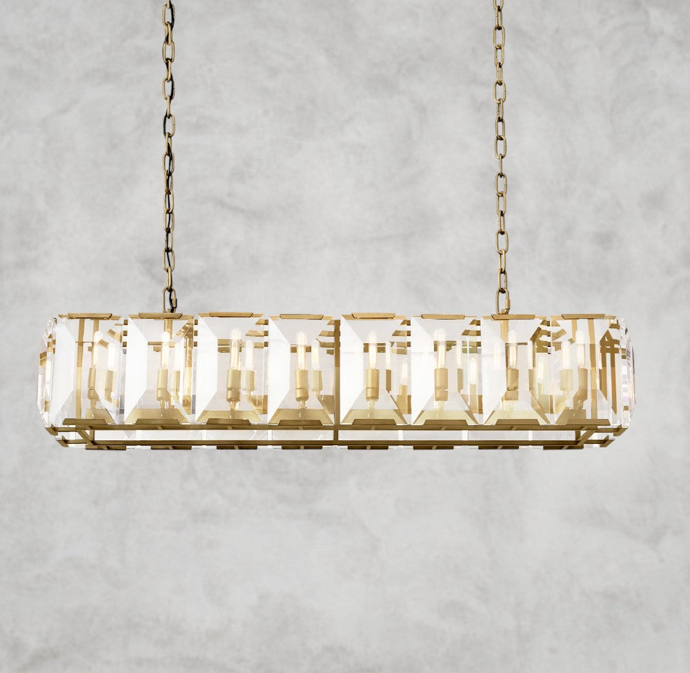 Harlow Crystal Rectangular Chandelier 42", 54", 62", 74"